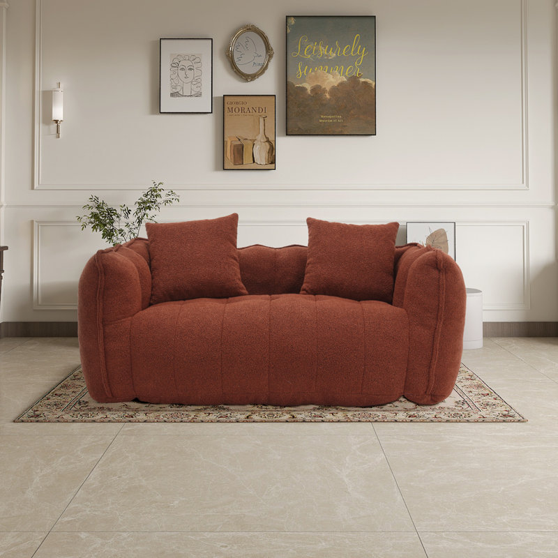 Pouf divan, Chenille rouge
