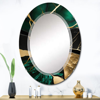 Miroir mural en marbre abstrait Geode