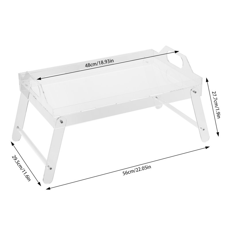 Portable Bed Tray Table 18.9" Laptop Desk for Bed Overbed Table for Couch Sofa