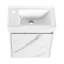Ensemble de meuble-lavabo mural 20 po avec lavabo en céramique, armoire de rangement avec portes, ensemble d'armoire de salle de bain