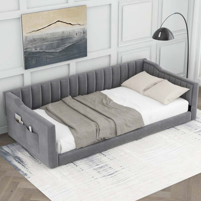 Upholstered Floor Daybed with Pockets