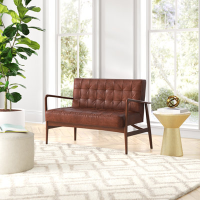 Castlewood 2 Seater Top Grain Leather Loveseat