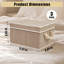 Boîtes de rangement pliables en tissu avec couvercles, empilables et munies de poignées, pour placard ou étagères, gain de place pour la chambre - Lot de 3 - Brun clair - 30 x 23 x 17 cm-1573938733