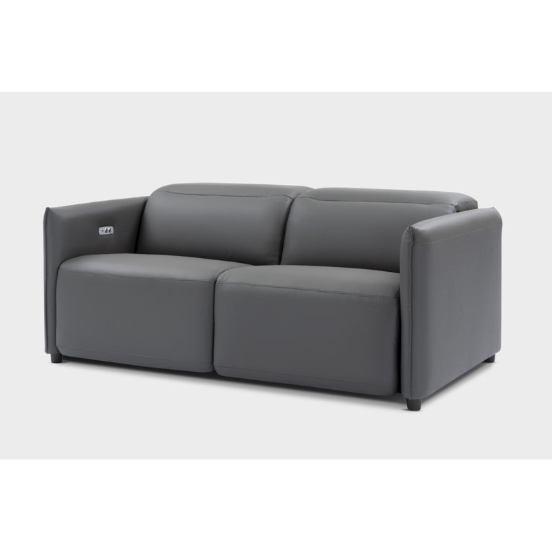 Canapé inclinable en cuir Lucia, gris