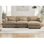 Canapé modulaire de 130 po en velours modulaire avec repose-pieds mobile