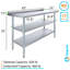 Stainless Steel Prep Table with 1.5" Backsplash and 2 Undershelves-90296792