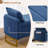 66"W Upholstered Teddy Modern Bedroom Storage Bench End of Bed with Gold Legs,Arm Pocket and 2 Pillows-1637851984-1632107627
