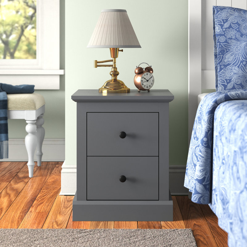 Irizarry 18'' W Particle Board / Chipboard Nightstand, Smokey