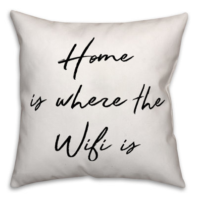 Home Appliqued Throw Pillow