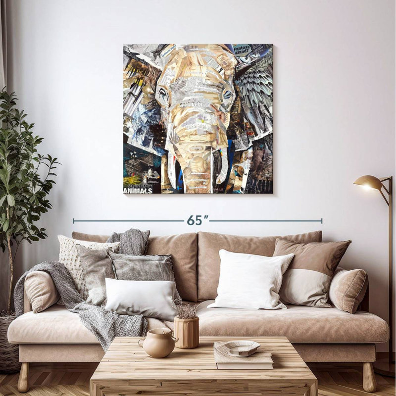 Brampt Elephants Gaze, 39'' H x 39'' W