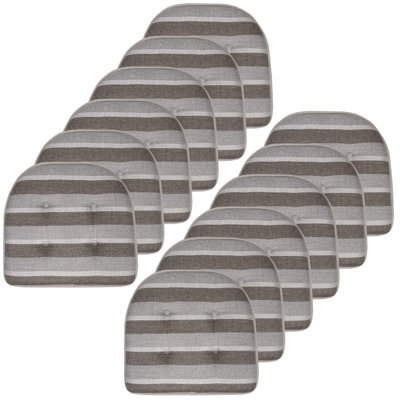 Bradford Striped Indoor U Shaped Memory Foam 17" x 16" Chair Cushion