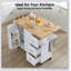 Îlot de cuisine avec comptoir à abattant, chariot d'îlot de cuisine, table d'îlot de cuisine avec porte de grange-1702857500