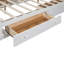 Grand lit en bois avec armoire tout-en-un, tablette et prises