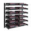 Support à vin industriel mural en bronze doré et noir mat Abbie-Marie 27 bouteilles - H 45 po x l 14,75 po-2031397383-2031484348