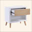 Ensemble de meubles de chambre à coucher avec tiroir et finition ouverte blanc et naturel 1pc