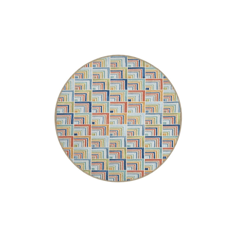 Diamond-Shaped Creative Woven Base Washable Carpet, Runner 2'6" x 6'7"