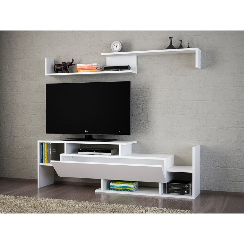 Channelle Unfinished TV Stand for TVs up to 32", White