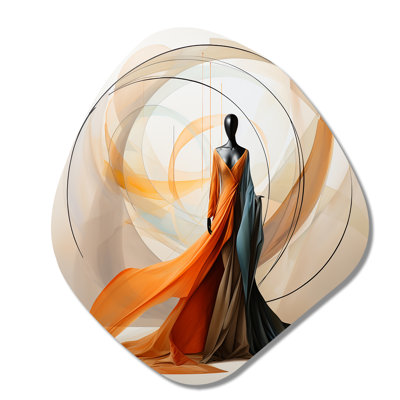 Rowley - African American Woman Nebula Shape Asymmetric Metal Wall Art