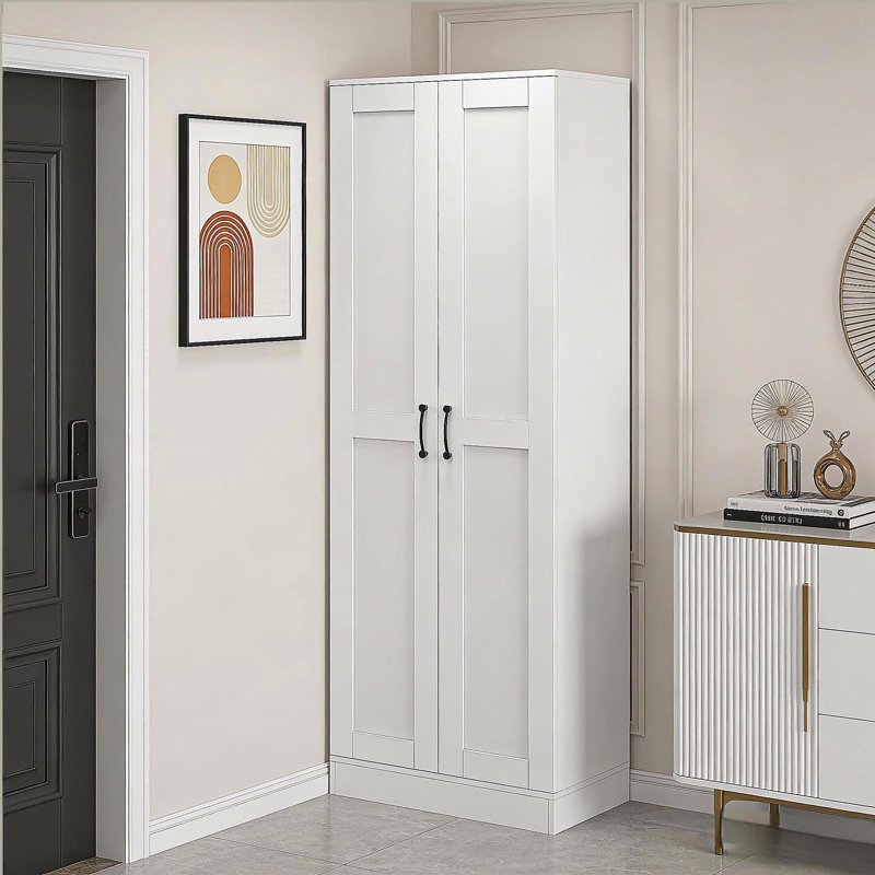 Armoire de rangement familiale, armoire de cuisine, armoire de rangement autoportante, Blanc