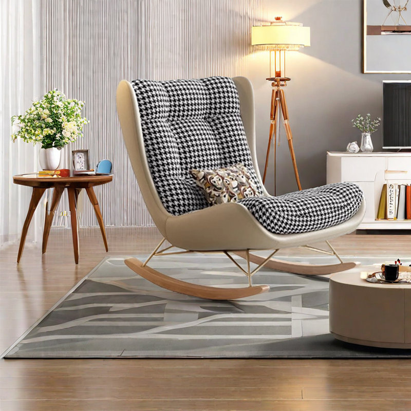 Chaise berçante en bois massif High Rebond