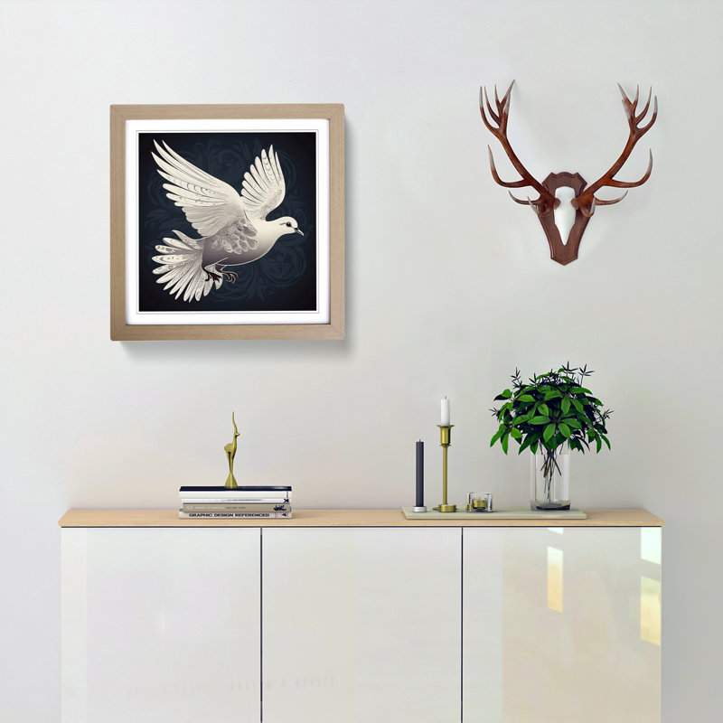 Single Picture Frame Print on Wood, Oak