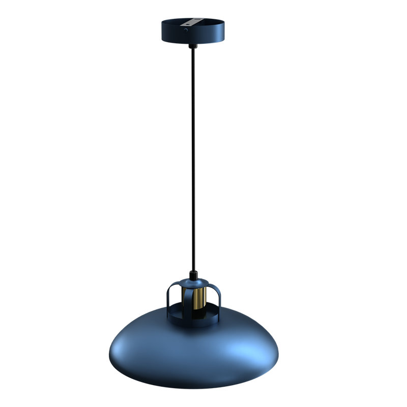 Felix 1 - Light Dome;Single;Shaded Pendant, Navy Blue/Gold