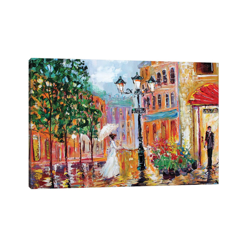 Paris Romance 1 Piece Wrapped Canvas Painting, 66.04 cm H x 45.72 cm W x 1.91 cm D