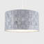 Monza 24cm H Cotton Drum Pendant Shade ( Clip On ) in Grey