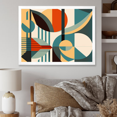 «Midcentury Graphic Composition In Retro Colors», reproduction sur toile