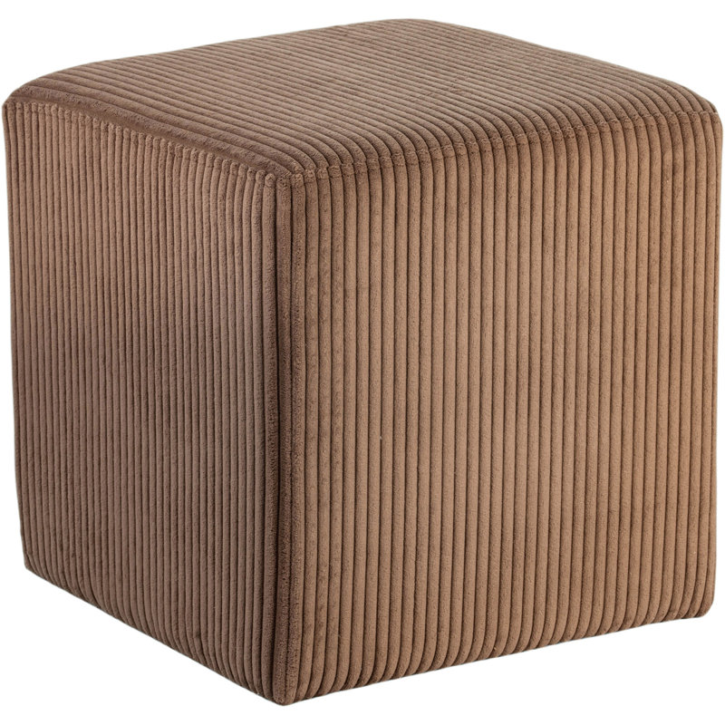 Baber Upholstered Ottoman, Brown Microsuede Fabric