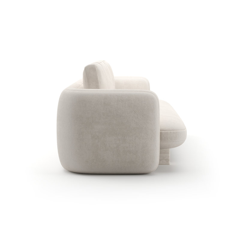 Overlap Sofa Dark Taupe, Travertine, Ecru