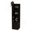 Armoire de coin Syrah, huit casiers à bouteilles, double porte, deux tablettes ouvertes - noir-960630389