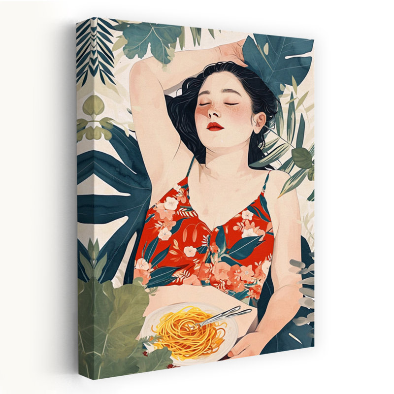 «Serene Tropical Pasta Dreamy Peaceful Serene Nature Summer», art mural, H 60 po x l 40 po