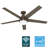 Hunter 60 inch Aerodyne Wi-Fi ENERGY STAR® Ceiling Fan with LED Light Kit and Handheld Remote