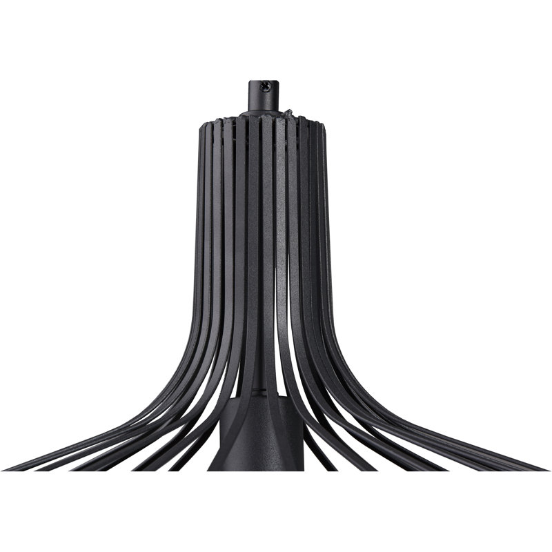 Black Geometric Iron Shaded Pendant Light Fixture