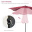 Parasol solaire 9 pi x 7 pi, lumières à DEL avec inclinaison et manivelle, rehausse le jardin arrière, parasol de patio rouge à DEL, rehausse l'ambiance de la piscine, 7