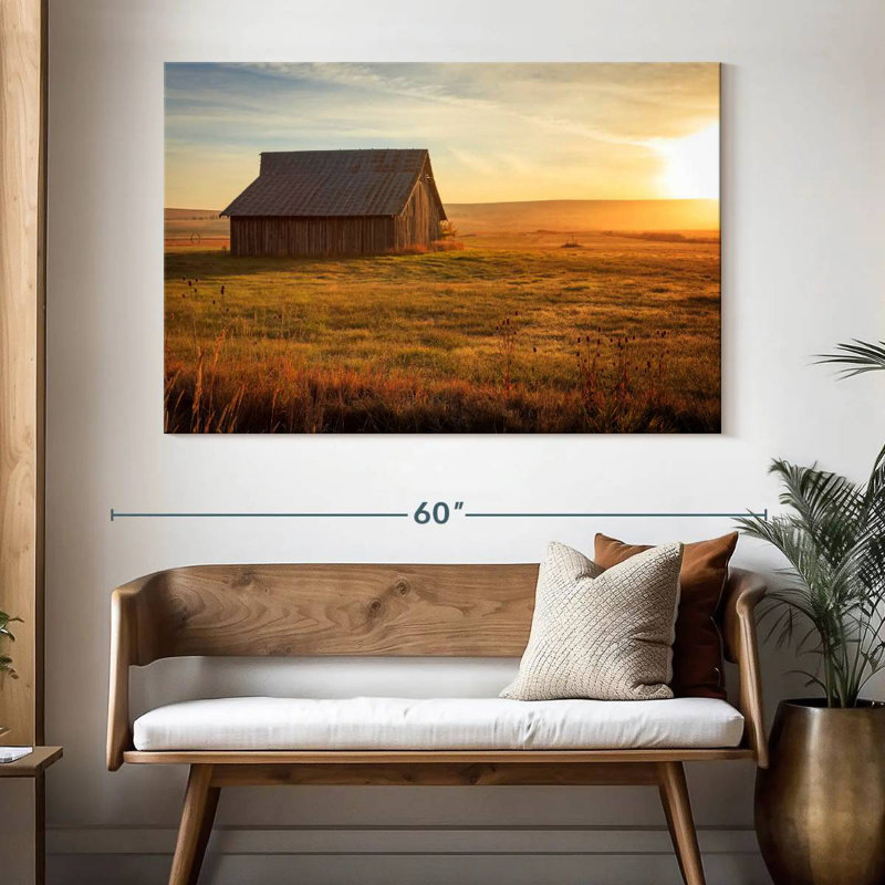 Lilie Wooden Barn At Sunset