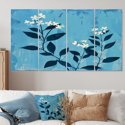 Clavene - Floral Wall Art Decor 4 Piece