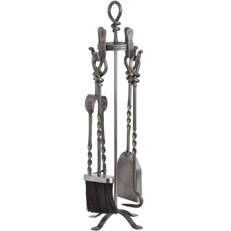 Emiliya Nickel Fireplace Tool Set