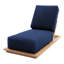 Hermosa Outdoor Teak Chaise Lounge-311407009
