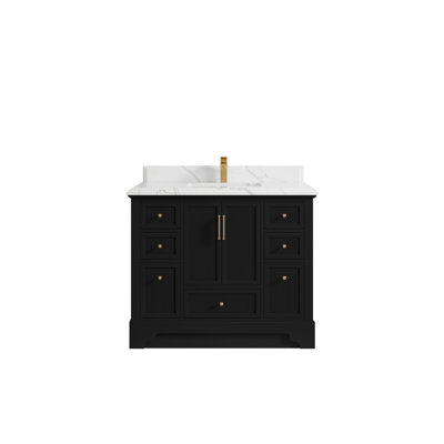 Alys 42'' Single Bathroom Vanity with Quartz Top