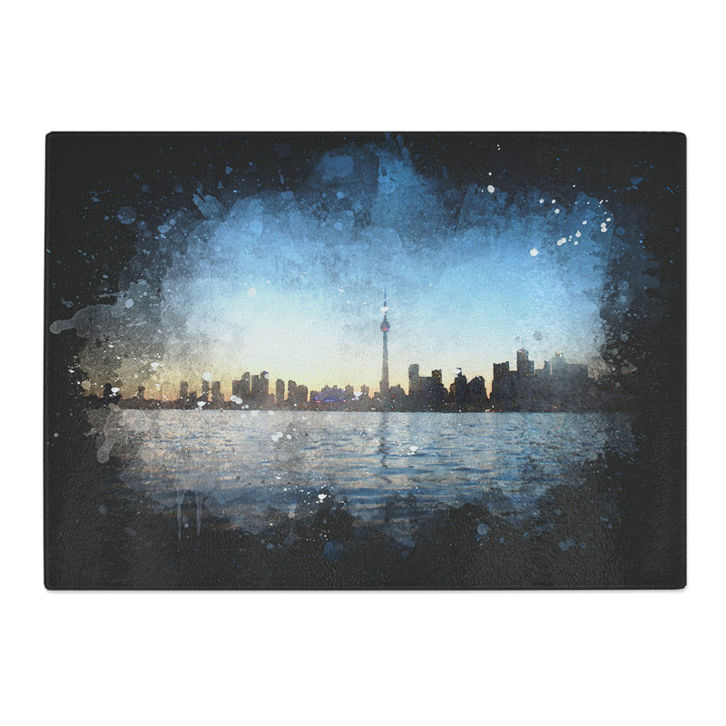 Toronto Skyline Chopping Board, 20cm W x 28.5cm L