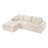Boneless Modular Sectional Sofa With Throw Pillows-1976589323