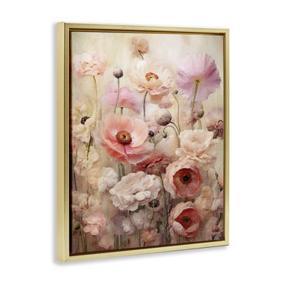 "Pink Flower Garden", art mural sur toile flottante par RileyB