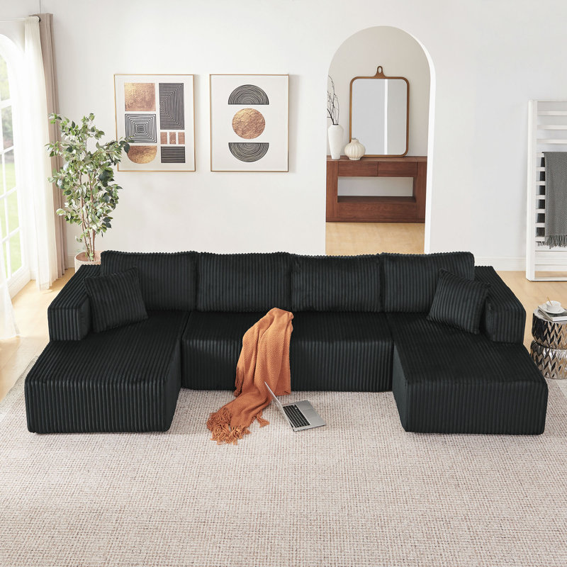 Canapé modulaire Boneless, Noir