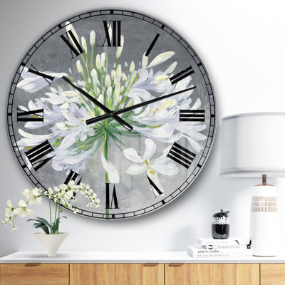 Flower Cleome Splash I - Horloge murale traditionnelle
