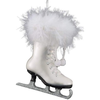 Kurt Adler Christmas Ornament, White Ice Skate