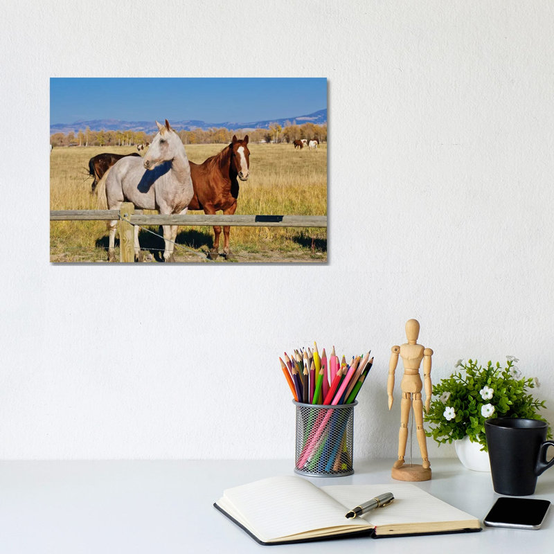 Horse Friends 1 Piece Wrapped Canvas Wall Art, 20.32 cm H x 30.48 cm W