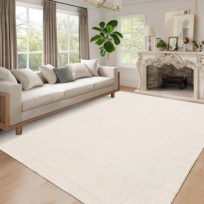 Rectangle Area Rug, Off White, 160*230cm