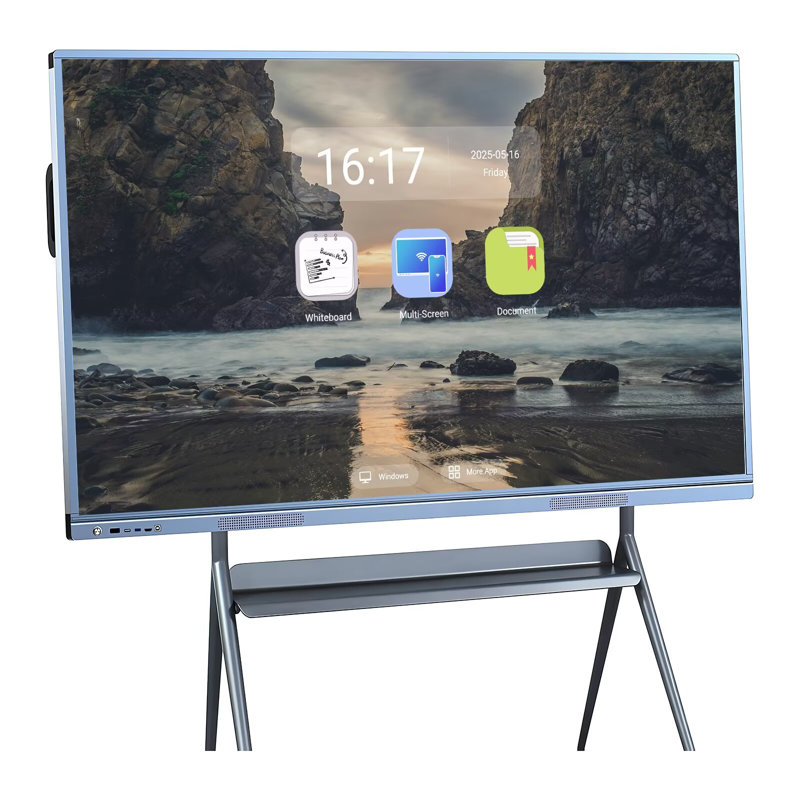 JYXCN Tableau blanc interactif 55 po 4K, tableau blanc tactile multi-touch, coulée sans fil et tableau double système intelligent pour la salle de classe, le bureau et la publicité (avec fixation murale incluse)